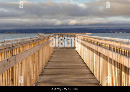 Die neue Promenade am Baylands Natur bewahren. Stockfoto