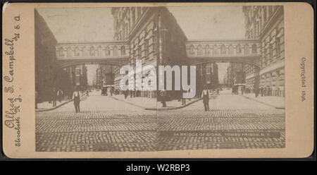 Seufzerbrücke, Gräber Gefängnis, NY, von Robert N Dennis Sammlung von stereoskopische Ansichten Stockfoto