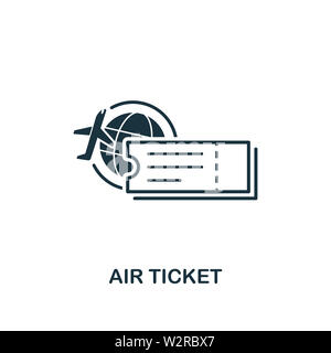 Symbol für Flugtickets. Kreatives Element Design aus Tourismus-Ikonen-Sammlung. Pixel Perfect Air Ticket Symbol für Web-Design, Apps, Software, Print-Nutzung Stockfoto