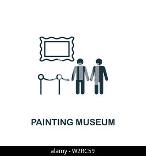 Malerei Museum Symbol. Kreative element Design vom Tourismus icons Collection. Pixel Perfect Malerei Museum Symbol für Web Design, Anwendungen, Software, drucken Stockfoto