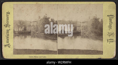 Catlin Haus und See, von Robert N Dennis Sammlung von stereoskopische Ansichten Stockfoto