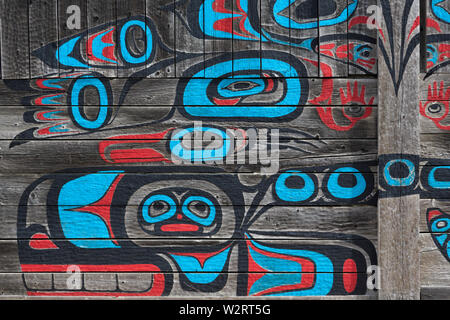 Chilkat Tribal House, Fort Seward, Haines, Lynn Canal, Alaska, USA Stockfoto