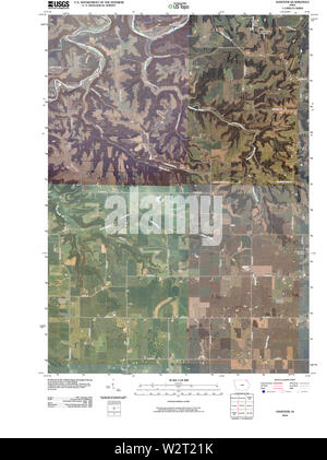 USGS TOPO-Karten Iowa IA Hannover 20100525 TM Wiederherstellung Stockfoto