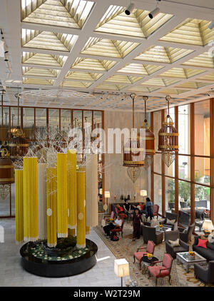 Bangkok, Thailand - 02, 2019 Februar: Lobby des Mandarin Oriental Hotel Stockfoto