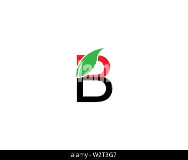 B Schreiben logo template Vector Illustration Stockfoto