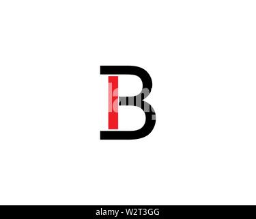 B Schreiben logo template Vector Illustration Stockfoto