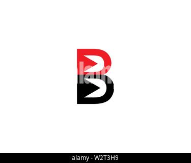 B Schreiben logo template Vector Illustration Stockfoto