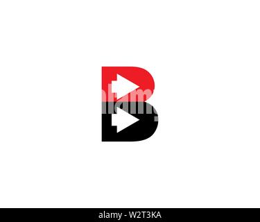 B Schreiben logo template Vector Illustration Stockfoto