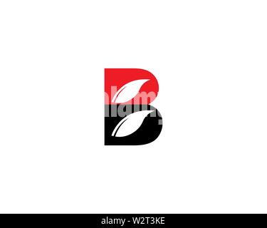 B Schreiben logo template Vector Illustration Stockfoto