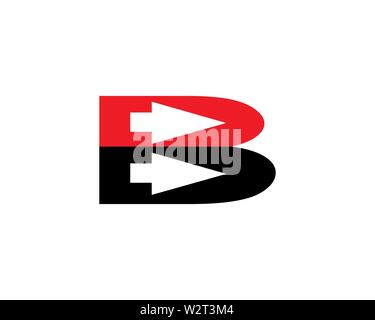 B Schreiben logo template Vector Illustration Stockfoto