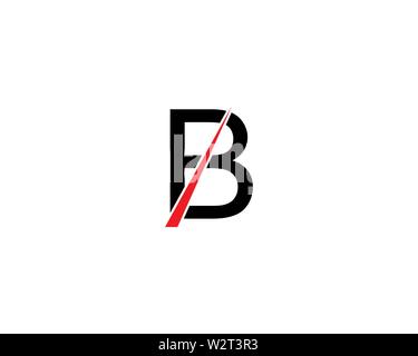 B Schreiben logo template Vector Illustration Stockfoto