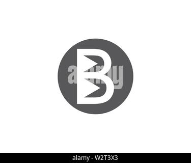 B Schreiben logo template Vector Illustration Stockfoto