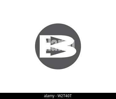 B Schreiben logo template Vector Illustration Stockfoto