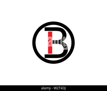 B Schreiben logo template Vector Illustration Stockfoto