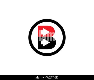 B Schreiben logo template Vector Illustration Stockfoto