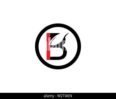B Schreiben logo template Vector Illustration Stockfoto