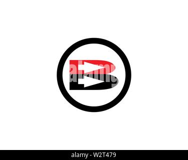 B Schreiben logo template Vector Illustration Stockfoto