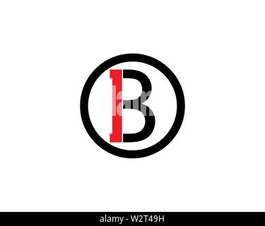 B Schreiben logo template Vector Illustration Stockfoto