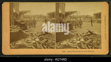 Baumwolllager, St Louis Tornado, von Kilburn, B W (Benjamin West), 1827-1909 Stockfoto