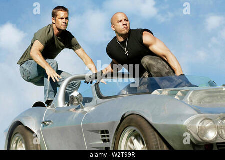 Schnell fünf 2011 Universal Pictures Film mit Vin Diesel und Paul Walker rechts Stockfoto