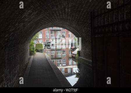 Worcester Birmingham Canal, Breit st-Bereich Stockfoto