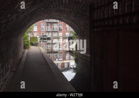 Worcester Birmingham Canal, Breit st-Bereich Stockfoto