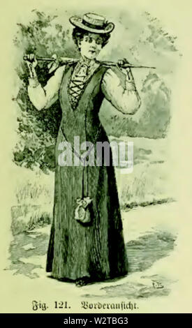 Die Frau als Hausärztin (1911) 121 Reformkleid Vorderansicht Stockfoto