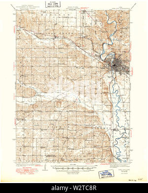 USGS TOPO-Karten Iowa IA Iowa City 174884 1938 62.500 Wiederherstellung Stockfoto