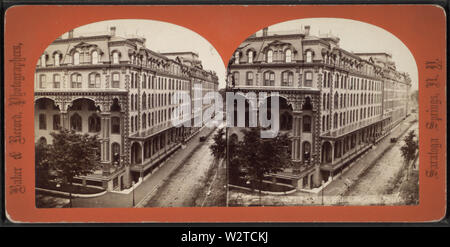 Abteilung Straße vorne, USA Hotel in Saratoga, NY, von Robert N Dennis Sammlung von stereoskopische Ansichten 3. Stockfoto