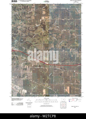 USGS TOPO-Karten Iowa IA Iowa City East 20100422 TM Wiederherstellung Stockfoto