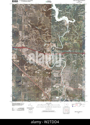 USGS TOPO-Karten Iowa IA Iowa City West 20100422 TM Wiederherstellung Stockfoto
