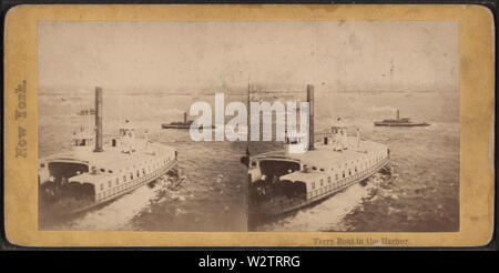 Fähre zum Hafen, von Robert N Dennis Sammlung von stereoskopische Ansichten Stockfoto