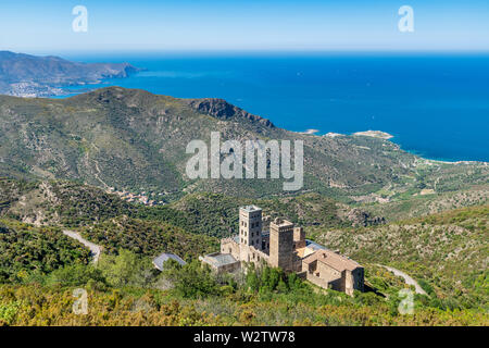 Sant Pere de Rodes Benediktinerkloster, El Port de la Selva, Costa Brava, Katalonien, Spanien Stockfoto