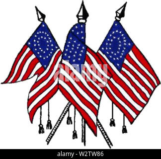 Flagge der Vereinigten Staaten von Amerika im Amerikanischen Bürgerkrieg Stockfoto