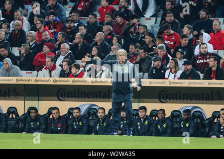 Brasilien. 10. Juli 2019. Trainer Jorge Jesus von Flamengo während einem Spiel zwischen Atlético Paranaense und Flamengo durch den Cup Brasilien in der Arena da baixada Stadion in Curitiba am Mittwoch (10) Credit: Geraldo Bubniak/ZUMA Draht/Alamy leben Nachrichten Stockfoto