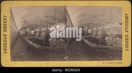 Innenansicht eines Dampfschiffes, von Robert N Dennis Sammlung von stereoskopische Ansichten Stockfoto