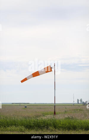 Details mit einem Wind Blinker auf einem Flughafen Stockfoto