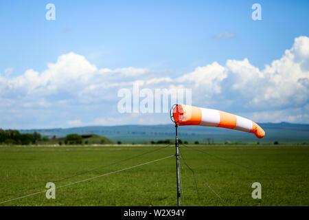 Details mit einem Wind Blinker auf einem Flughafen Stockfoto