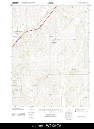 USGS TOPO-Karten Iowa IA McClelland 20130412 TM Wiederherstellung Stockfoto