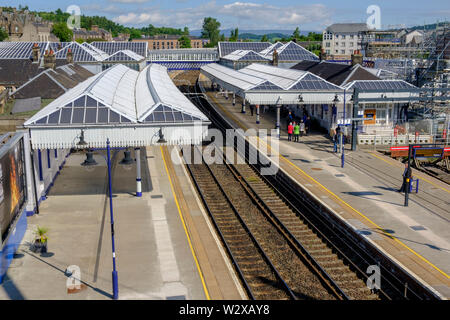 Der Bahnhof in Stirling Stadtzentrum Stirlingshire Schottland Stockfoto