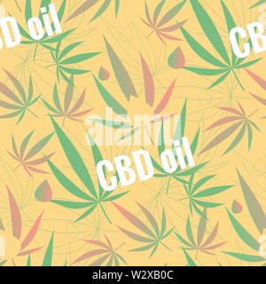 Nahtlose Muster mit hmp verlässt. Vektor Illustration.. Stock Vektor