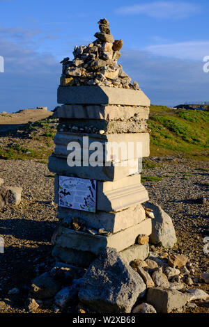 Der Stapel aus verworfen und restabfall Portland Stein aus verschiedenen Steinbrüchen Portland, Dorset England Stockfoto