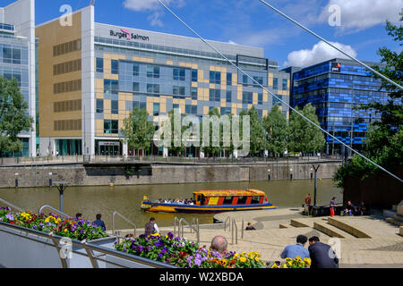 Glas Wharf Temple Quay Bristol Avon England Stockfoto