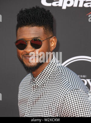 Los Angeles, Kalifornien, USA. 10. Juli 2019. Usher besucht Die 2019 ESPYS von Capital One, die in den Microsoft Theater präsentiert am 10. Juli 2019 in Los Angeles, Kalifornien. Foto: imageSPACE/MediaPunch/Alamy leben Nachrichten Stockfoto
