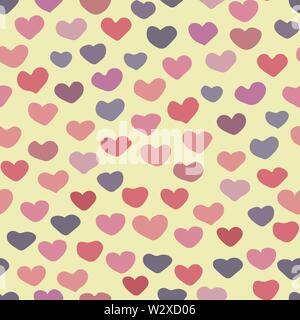 Die nahtlose Vektor valentine Muster mit bunten Herzen Stock Vektor