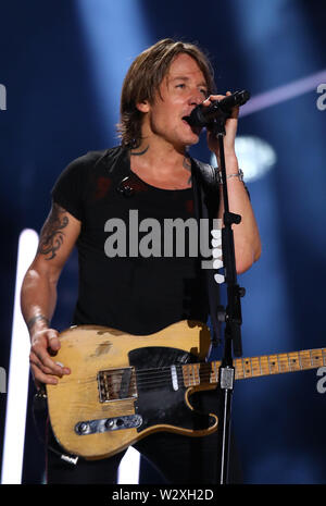 2019 CMA Music Festival Tag 4 Konzerte bei Nissan Stadion mit: Keith Urban Wo: Nashville, Tennessee, United States Wann: 10 Jun 2019 Credit: Judy Eddy/WENN.com Stockfoto