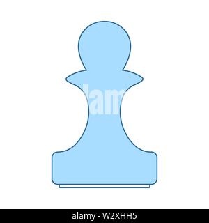 Stempel Symbol. Dünne Linie mit blauer Füllung Design. Vector Illustration. Stock Vektor