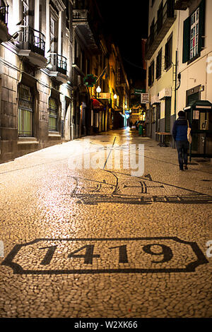 Portugal, Madeira, Funchal, City Centre Street Stockfoto