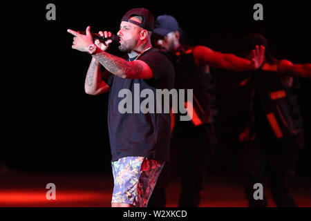 Juli 11, 2019 - 10-7-2019 (Marbella, Malaga) Amerikanische Reggaeton Sänger Nicky Jam durchgeführt, der zum ersten Mal am Starlite Festival in Marbella mit einem vollen absoluten wo er all seine Hits (Bild: © Lorenzo Carnero/ZUMA Kabel sang) Stockfoto