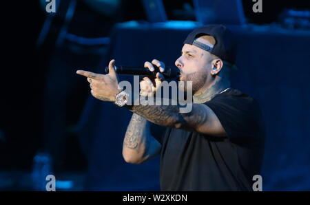 Juli 11, 2019 - 10-7-2019 (Marbella, Malaga) Amerikanische Reggaeton Sänger Nicky Jam durchgeführt, der zum ersten Mal am Starlite Festival in Marbella mit einem vollen absoluten wo er all seine Hits Credit: Lorenzo Carnero/ZUMA Draht/Alamy Leben Nachrichten sang Stockfoto